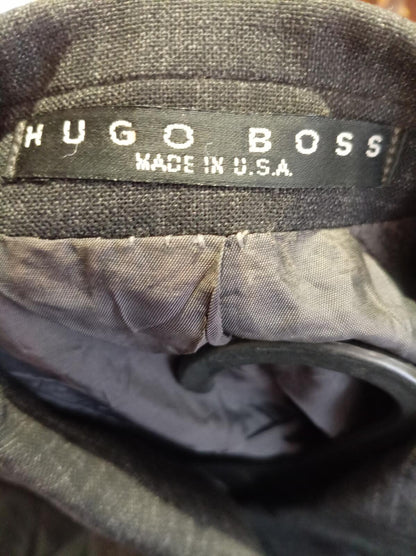 Hugo Boss Men's Grey Plaid Suit Jacket Blazer - 38S
