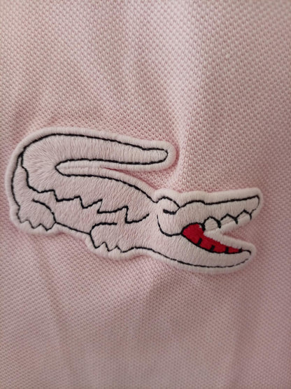 Lacoste Classic Pink Polo Shirt with Crocodile Logo - Size 9 - 4XL
