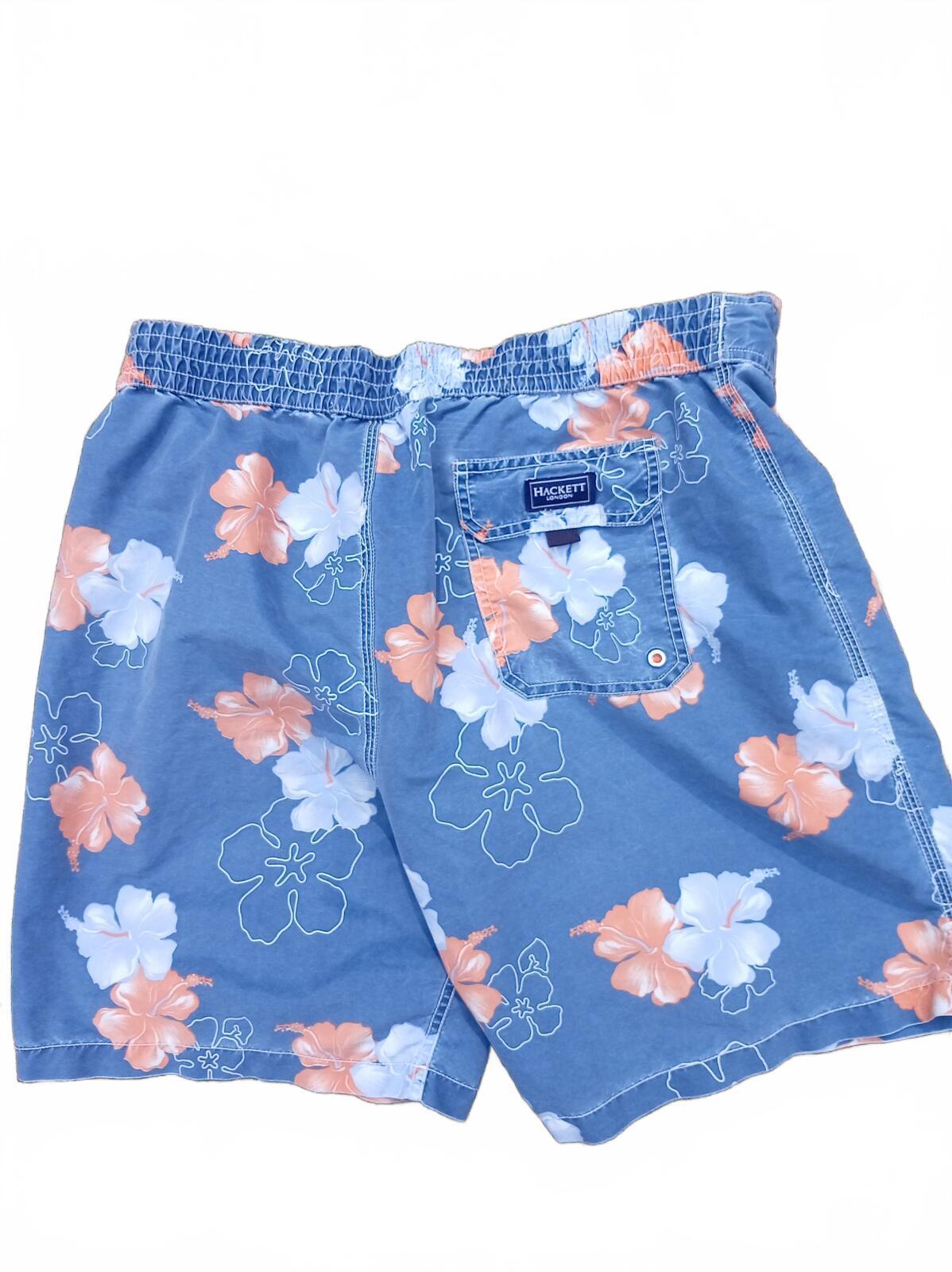 Hackett London Large Blue Floral Swim Shorts - Large