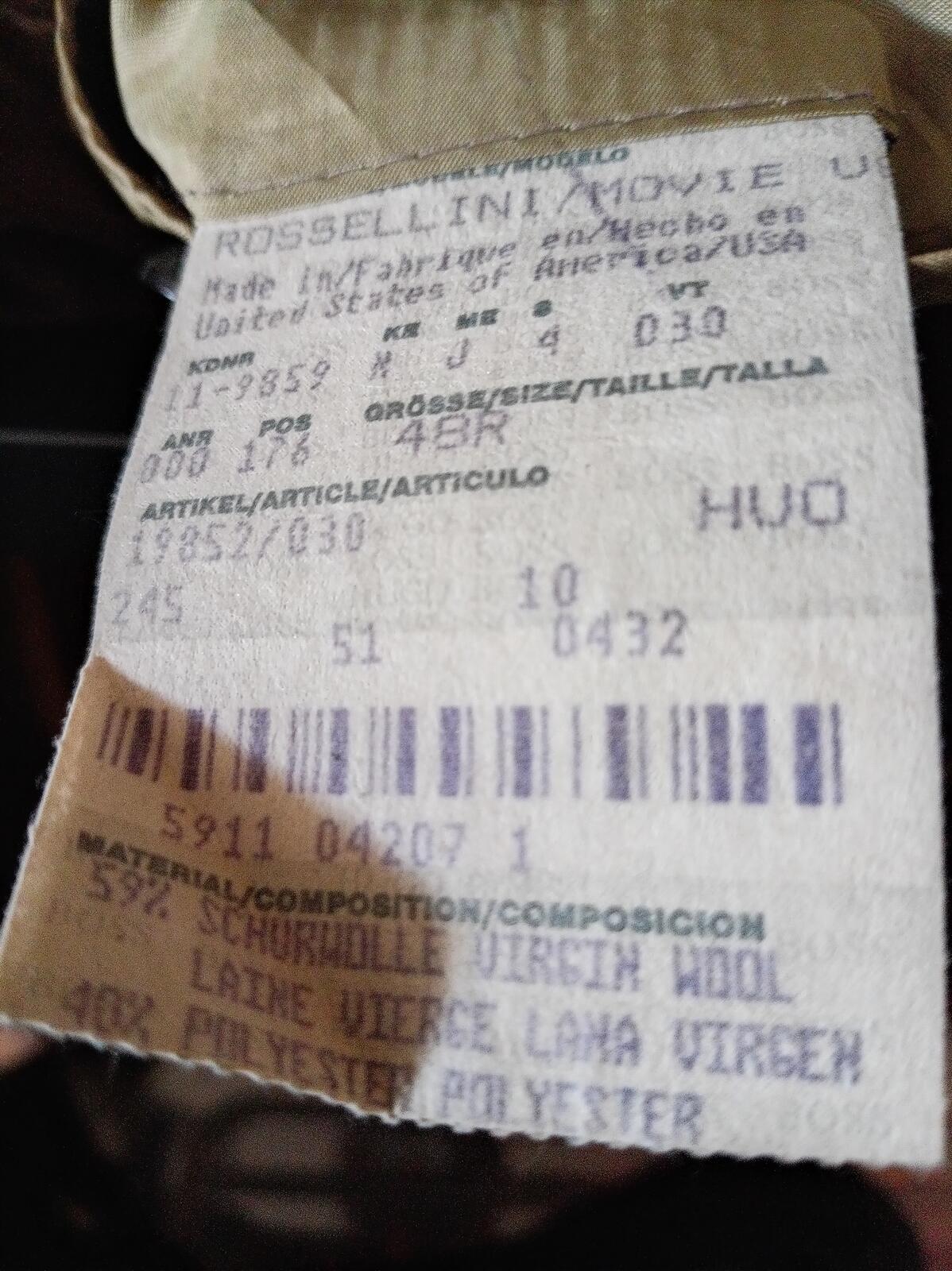 Vintage Hugo Boss Rossellini Movie U Blazer – 48R – Made in USA