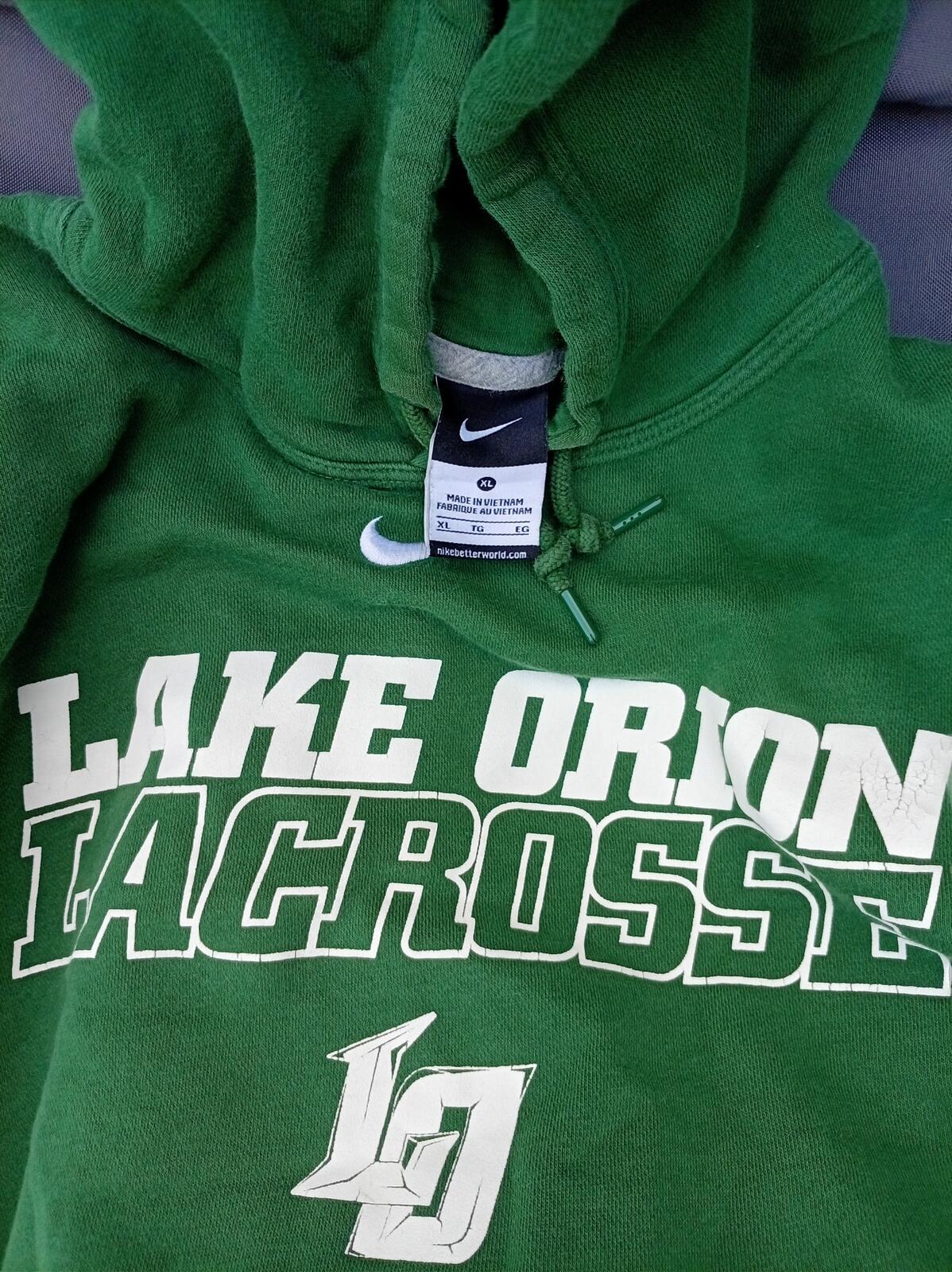 Nike Lake Orion Lacrosse Green XL Hoodie