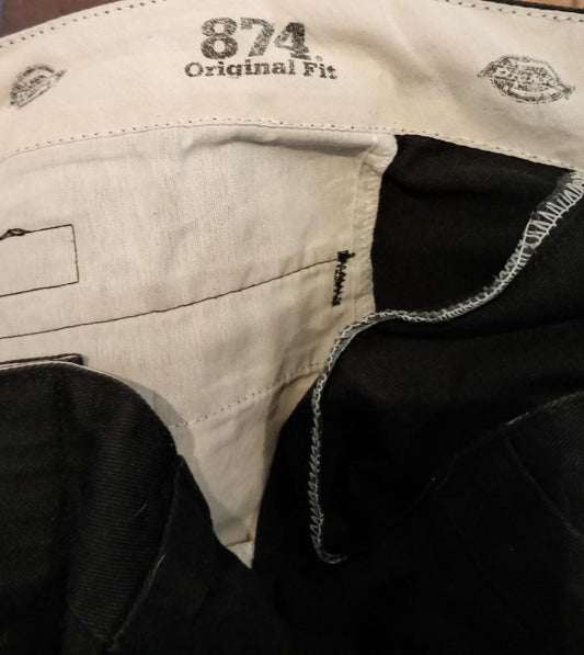 classic pair of Dickies 874 Original Fit work pants in Navy Blue W36 L30