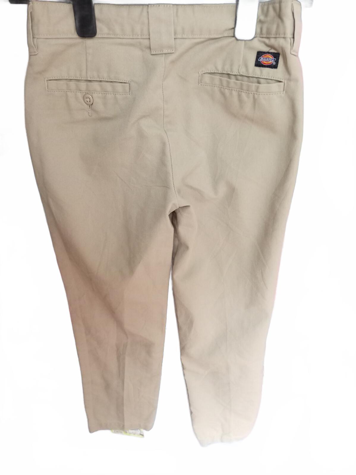Dickies FLEX Boys Slim Taper Pants - Khaki - Size 12 (W26 L25)