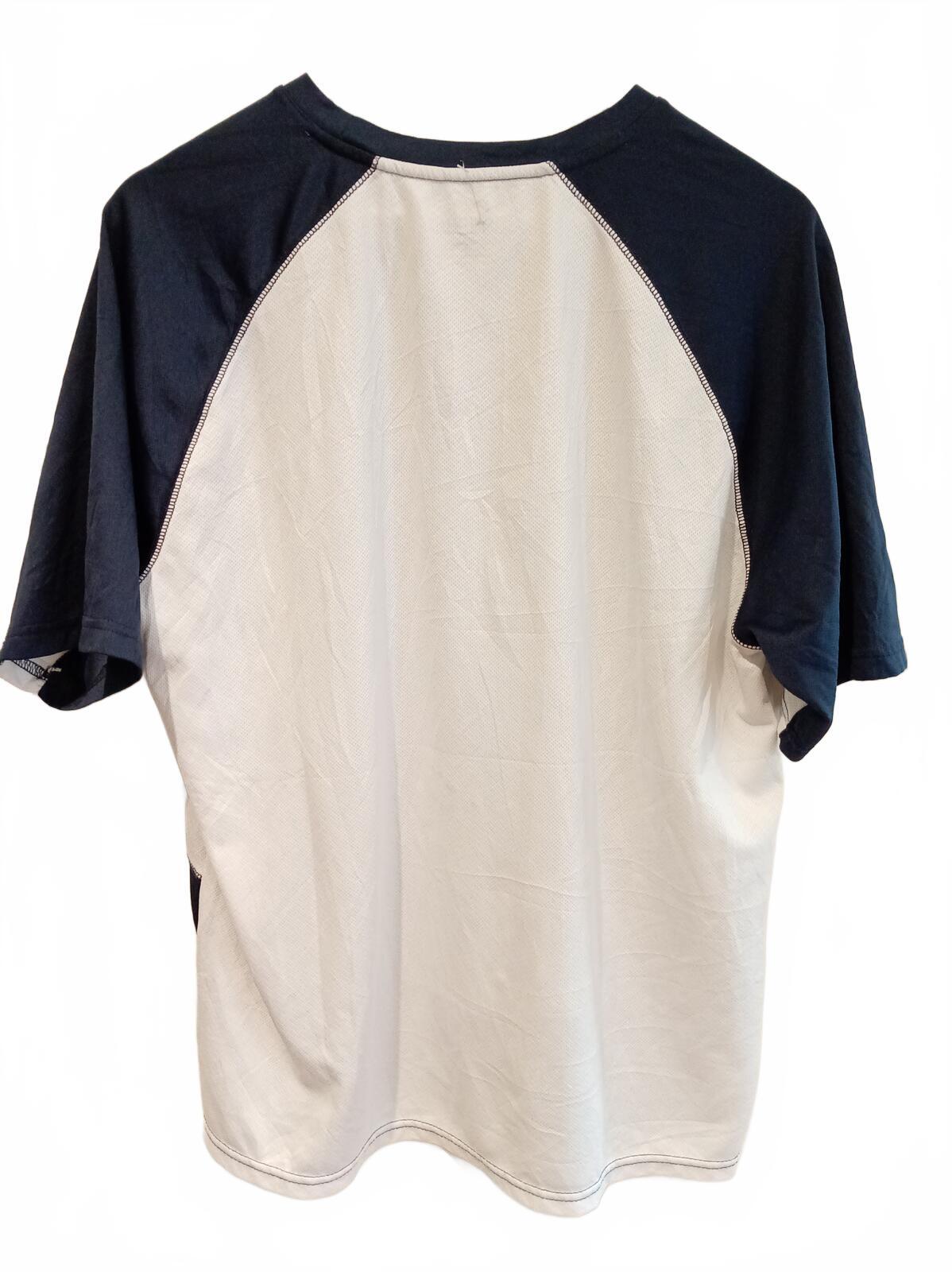 Reebok Mens Sports T-Shirt Navy and White Medium