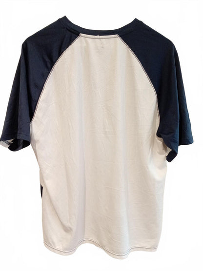 Reebok Mens Sports T-Shirt Navy and White Medium
