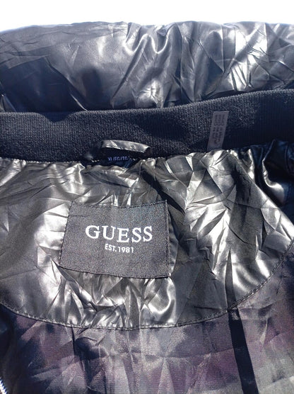 Guess Women's XL Puffer Coat Black Padded Winter Jacket Luxury Designer UK 14 16