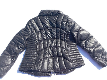 Guess Women's XL Puffer Coat Black Padded Winter Jacket Luxury Designer UK 14 16