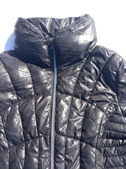 Guess Women's Medium Puffer Coat Black Padded Winter Jacket Luxury UK 10 12