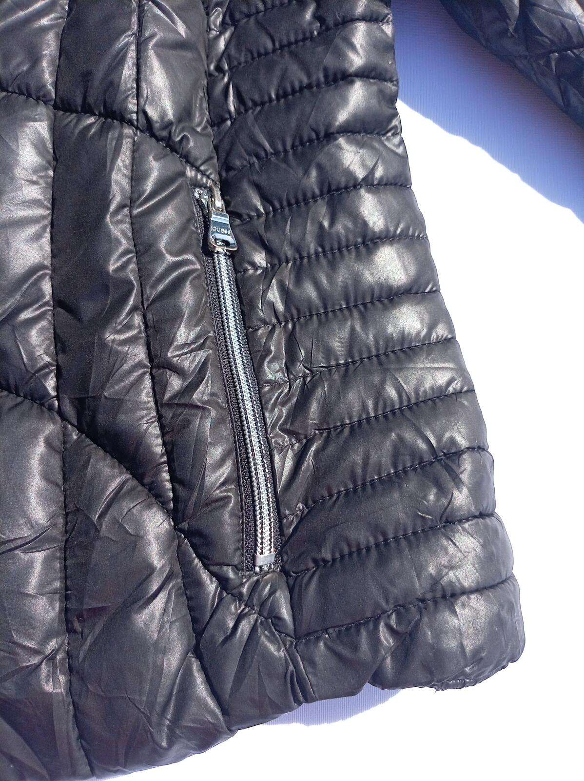 Guess Women's Medium Puffer Coat Black Padded Winter Jacket Luxury UK 10 12