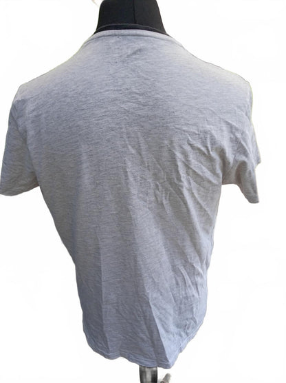 Laguna Beach Graphic T‑Shirt – Grey/Peach Stripe – Size L – Casual Surf Tee