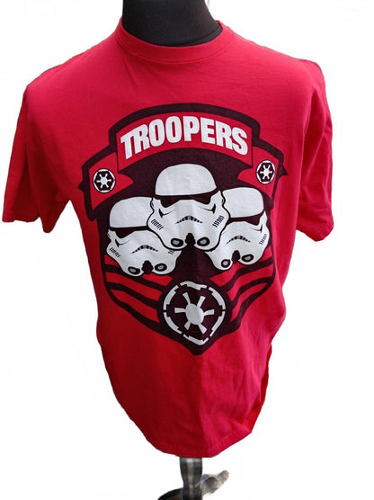Red Troopers Graphic T-Shirt - Large - Perfect Condition