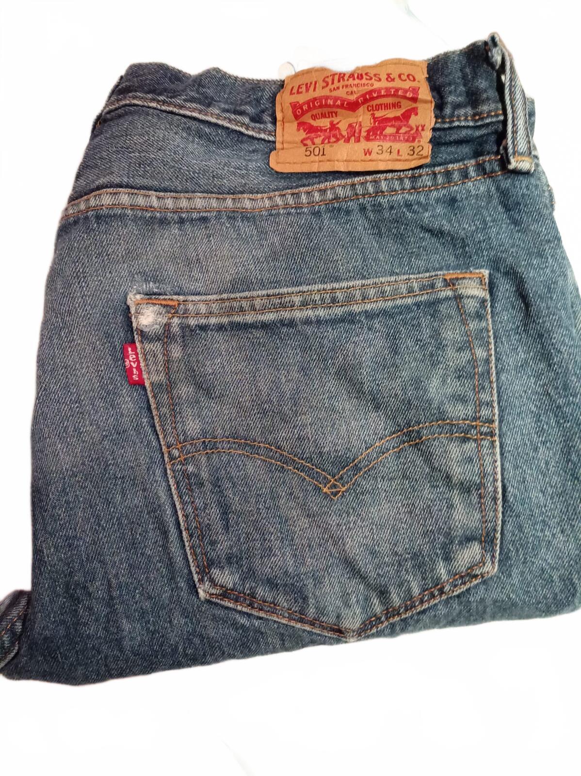 Levi's 501 Classic Fit Blue Denim Jeans W34 L32