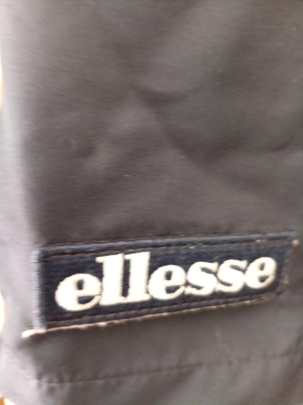 Ellesse Men's Black Swim Shorts with Rainbow Side Stripes Size S