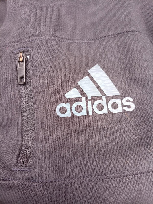 Adidas Men’s Long Sleeve Top – Black – Size XL – Logo & 3‑Stripe Sleeve