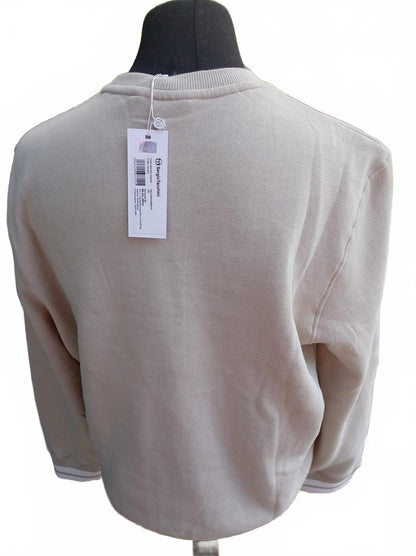 Sergio Tacchini Men's Court Crew Neck Sweater - XXL - Pelican Beige - BNWT