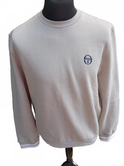 Sergio Tacchini Men's Court Crew Neck Sweater - XXL - Pelican Beige - BNWT