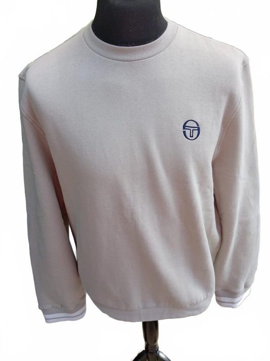 Sergio Tacchini Men's Court Crew Neck Sweater - XXL - Pelican Beige - BNWT