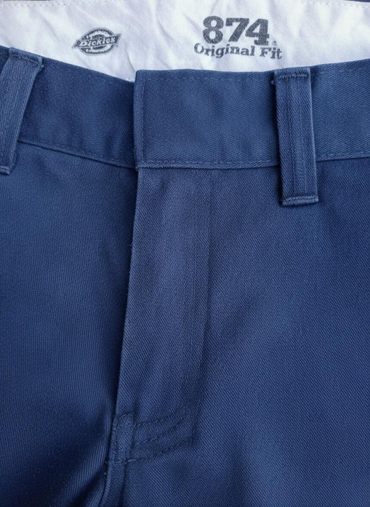 Dickies 874 Original Fit Work Pants 34x30 Raw Blue Rigid Skater Trousers