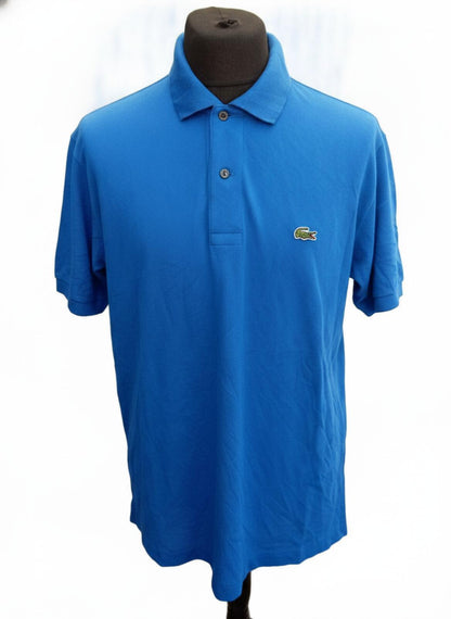 Lacoste Classic Blue Short Sleeve Polo Shirt - Size 6 XL