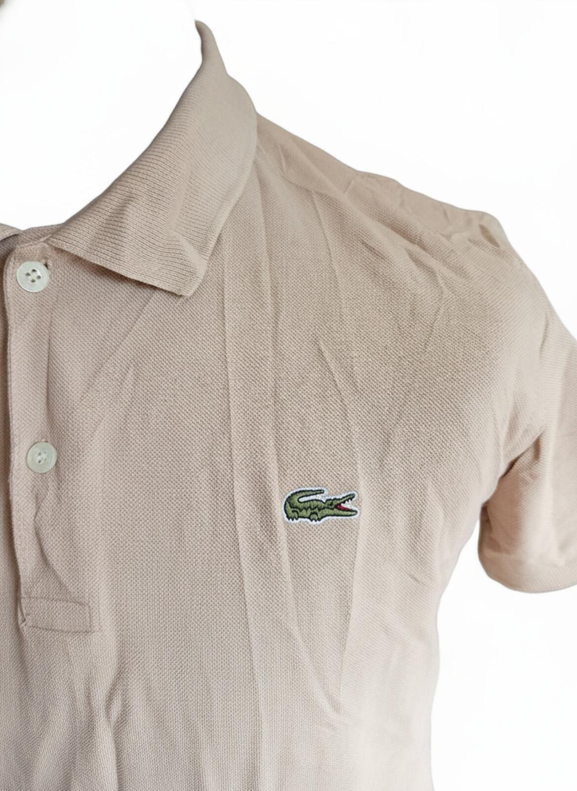 Lacoste Beige Short Sleeve Polo Shirt - Size 6 XL