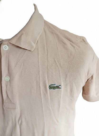 Lacoste Beige Short Sleeve Polo Shirt - Size 6 XL