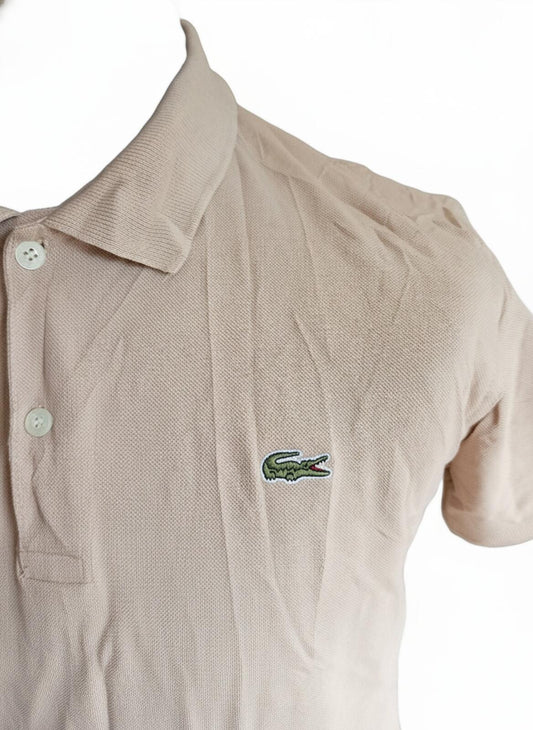 Lacoste Beige Short Sleeve Polo Shirt - Size 6 XL