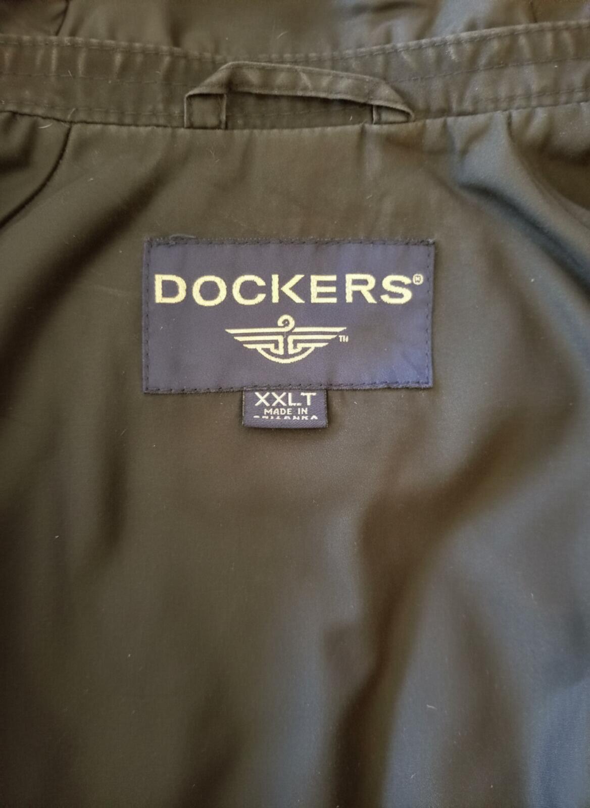 Vintage 90s/Y2K Dockers Black Jacket - Size XXL TALL  - Big & Tall Windbreaker