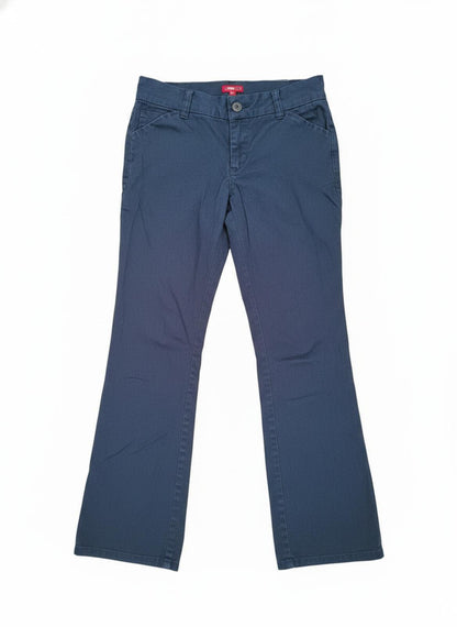 Dickies Navy Blue Bootcut Trousers - Size 3 - Y2K Skater / Workwear