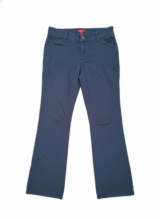 Dickies Navy Blue Bootcut Trousers - Size 3 - Y2K Skater / Workwear