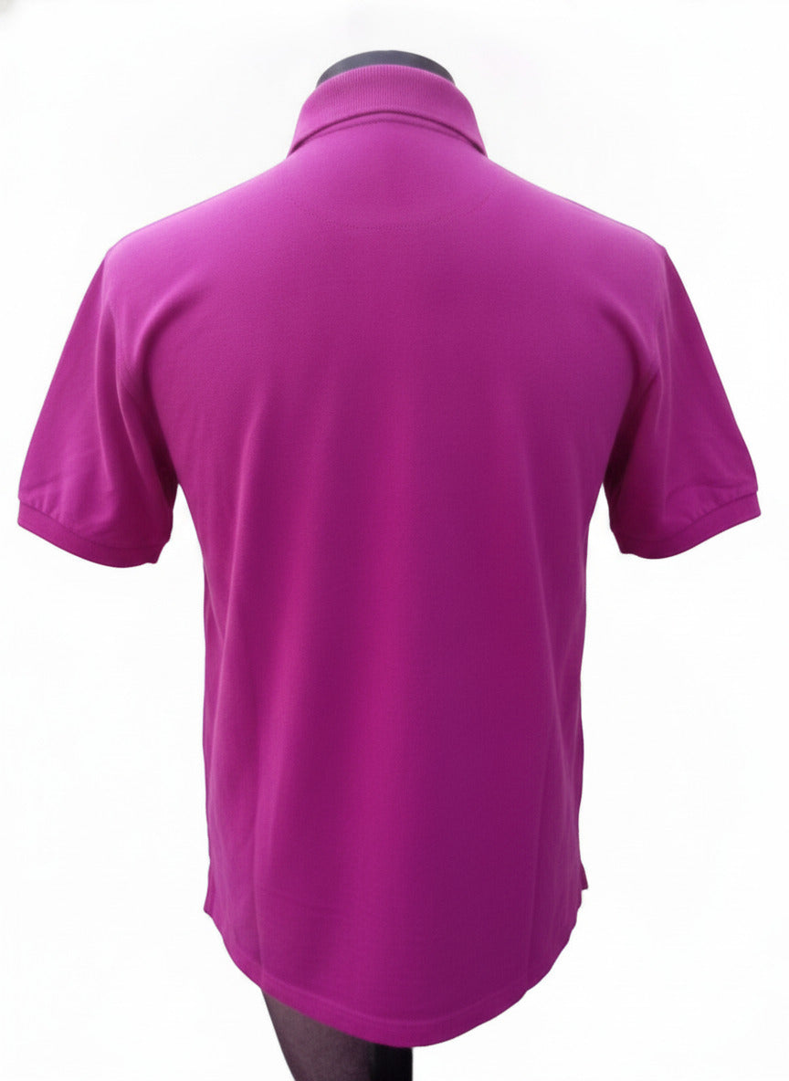 Lacoste Men's Purple Polo Shirt with Classic Crocodile Logo Size 6 24" P2P