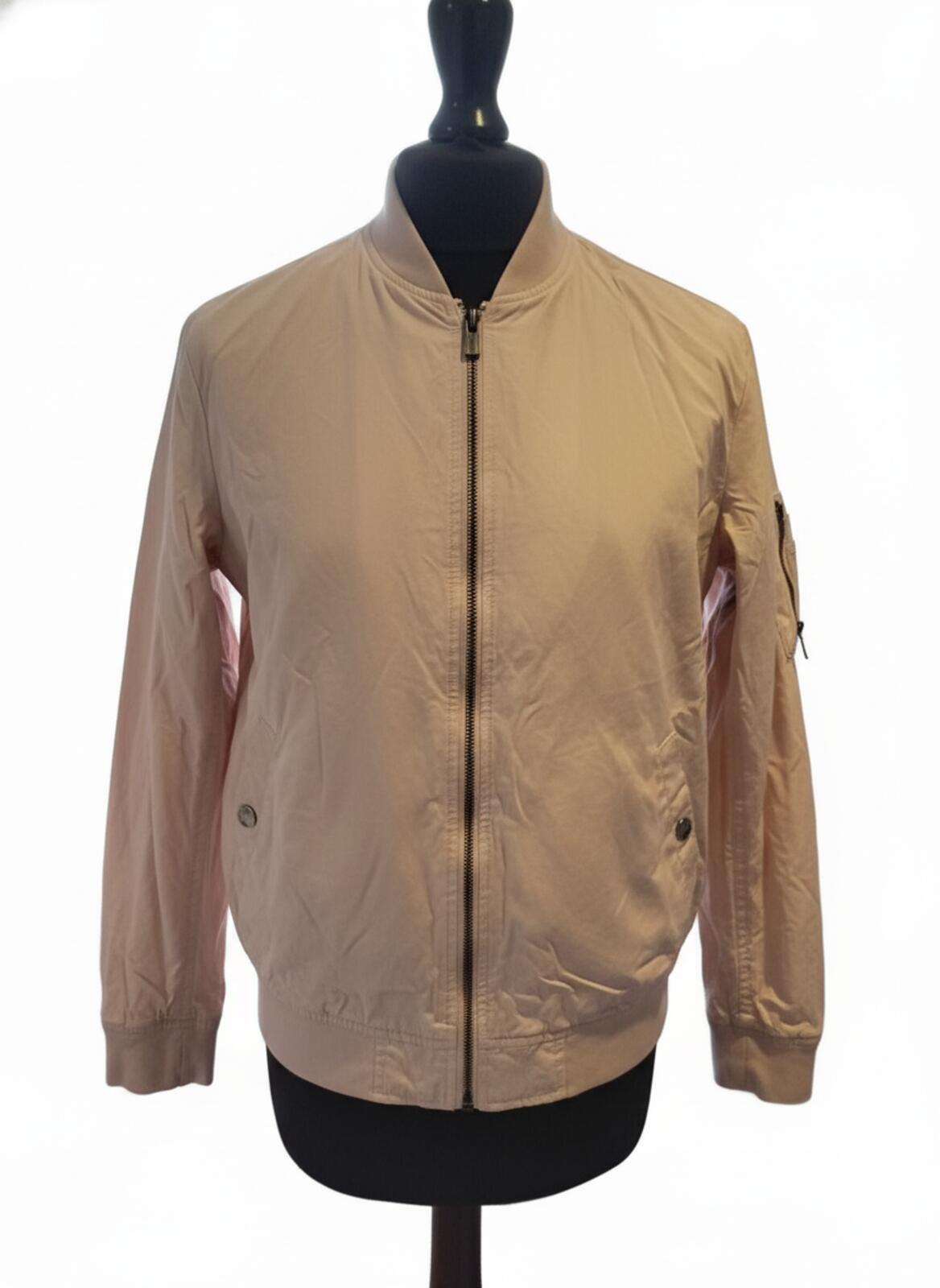 Buffalo David Bitton Bomber Jacket – Beige – Size M – Cotton Blend