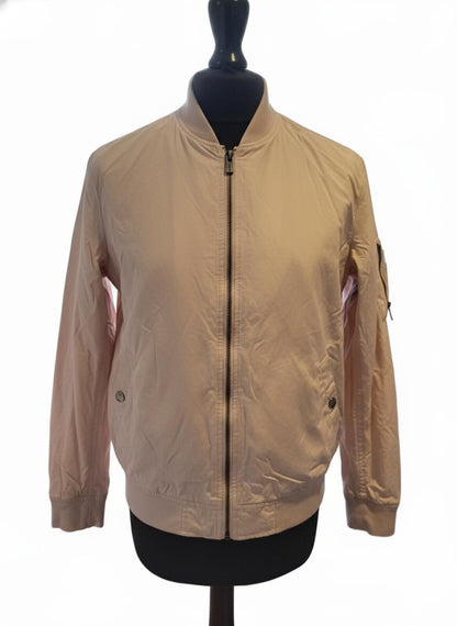 Buffalo David Bitton Bomber Jacket – Beige – Size M – Cotton Blend