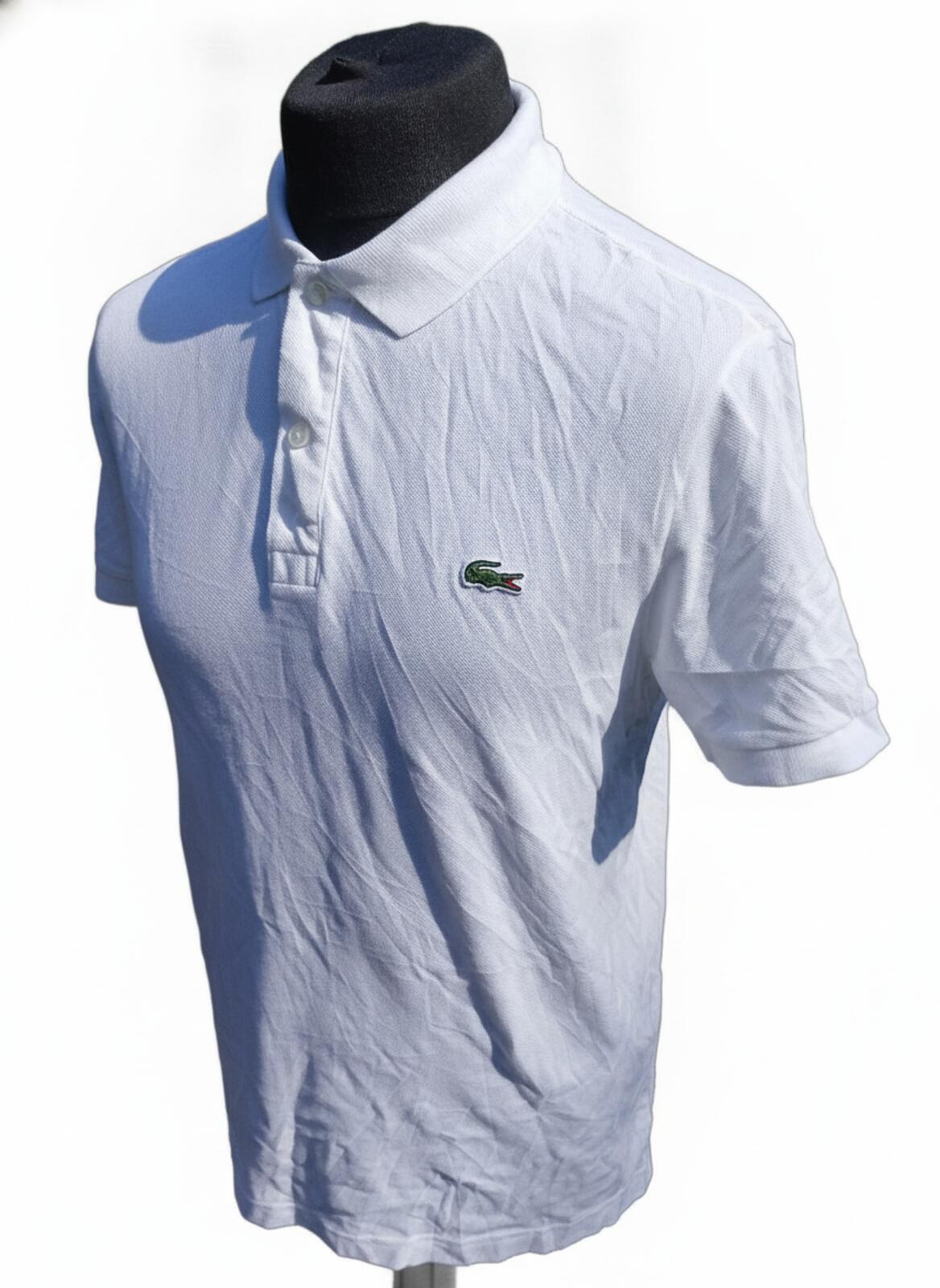 Lacoste White Short Sleeve Polo Shirt Size 5 Large