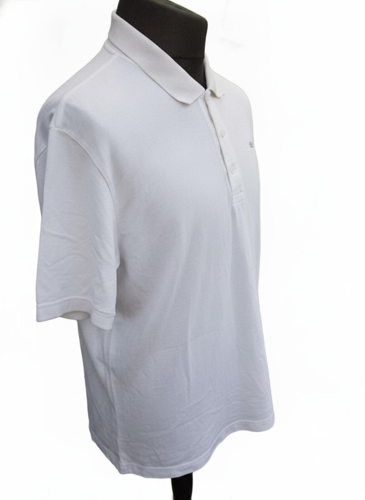 Lacoste Classic White Polo Shirt with Grey Crocodile Logo - Size 7 XXL