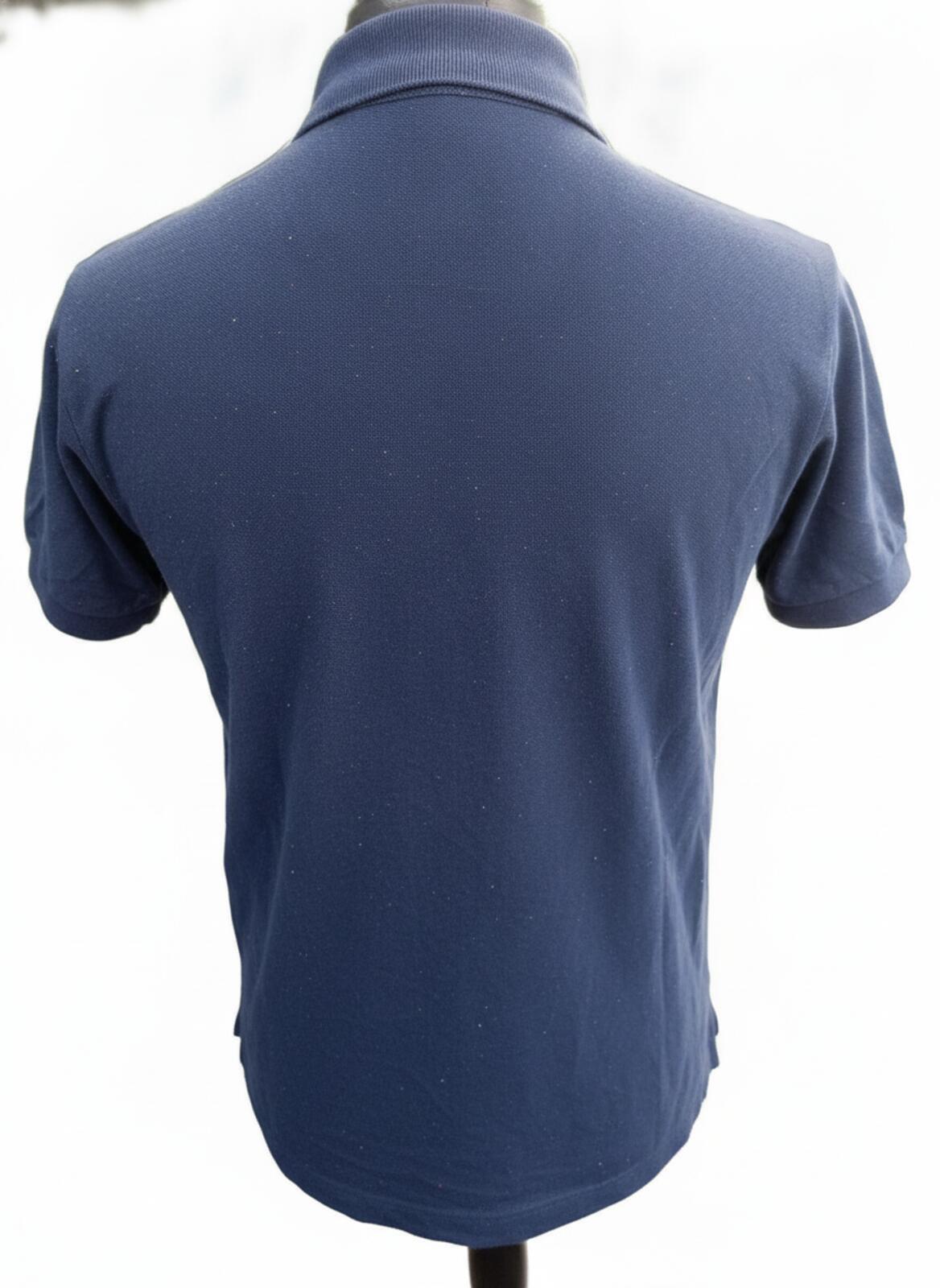 Lacoste Navy Blue Polo Shirt with Crocodile Logo - Size 4 Medium