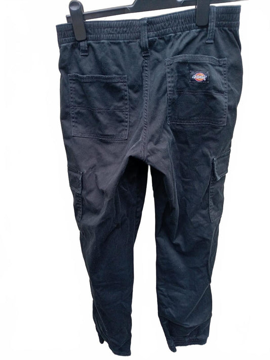 Womens Dickies Black Blue Cargo Trousers - W27R - Excellent Condition