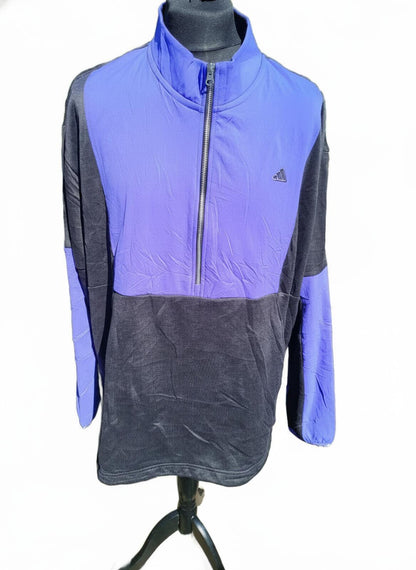 adidas Golf PGA WEST 1/4 Zip Pullover - Men’s XXL - Purple & Charcoal Grey