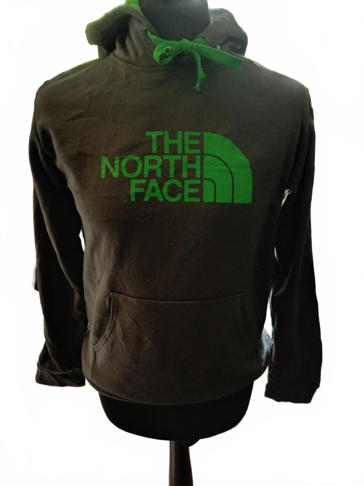 The North Face Drew Peak Hoodie | Dark Grey & Green | Mens Small | Gorpcore