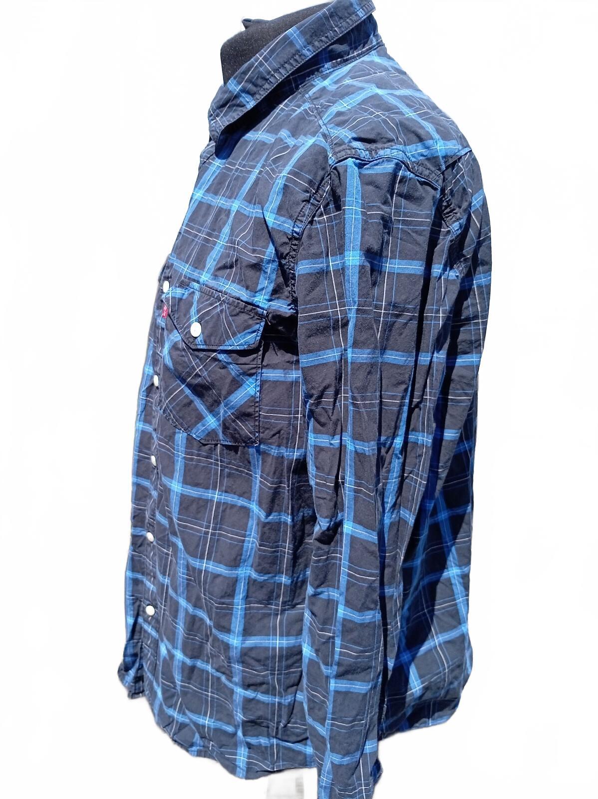 Levi’s XXL Slim Fit Shirt – Blue/Black Check – Casual Workwear 2012