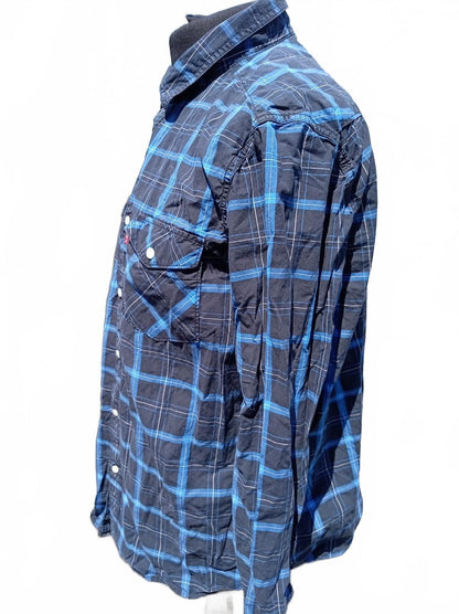 Levi’s XXL Slim Fit Shirt – Blue/Black Check – Casual Workwear 2012