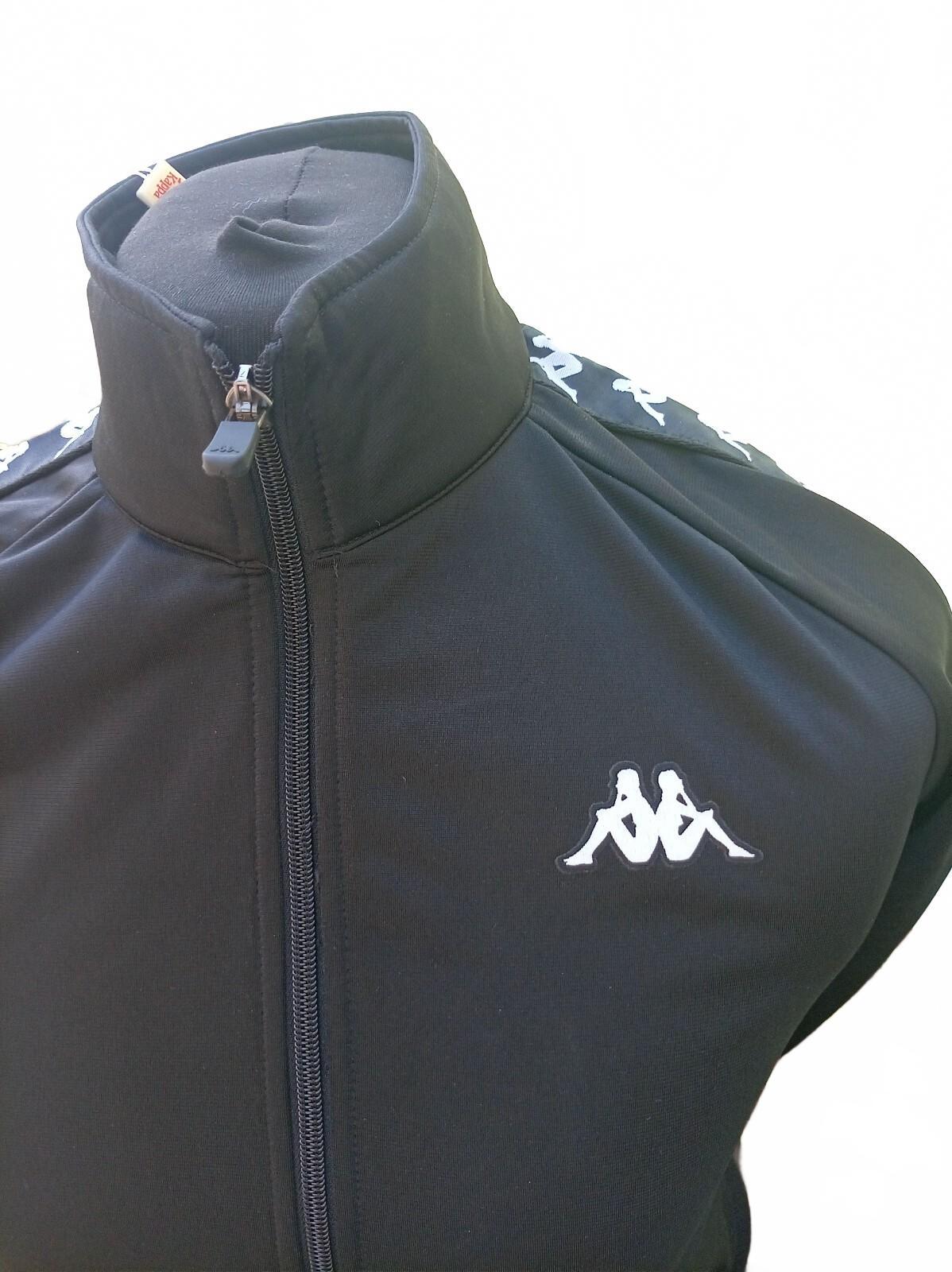 Kappa Banda Track Jacket  Black/White Size L Slim Fit (Fits M) – Omini Tape BNWT