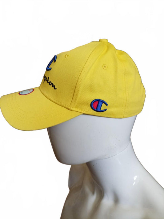 Champion Yellow Embroidered Logo Baseball Cap - New Mint
