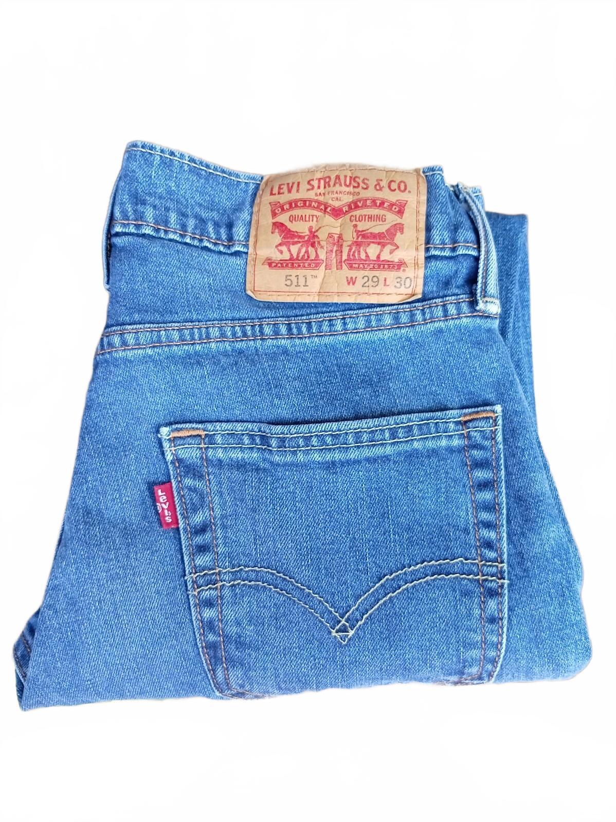 Levi Men’s 511 Jeans W29 L30 – Light Wash Denim – Stretch – Classic Fit