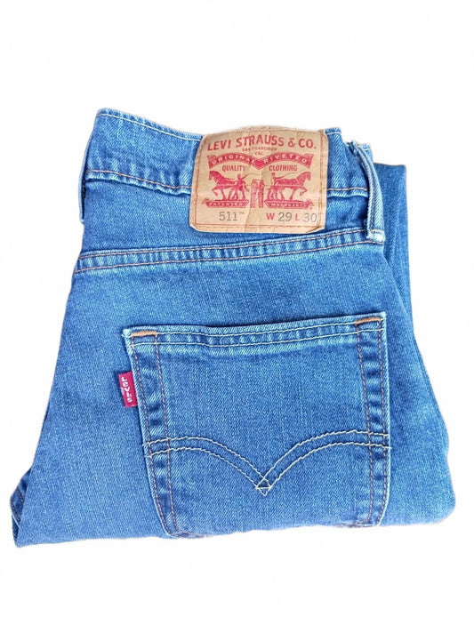 Levi Men’s 511 Jeans W29 L30 – Light Wash Denim – Stretch – Classic Fit