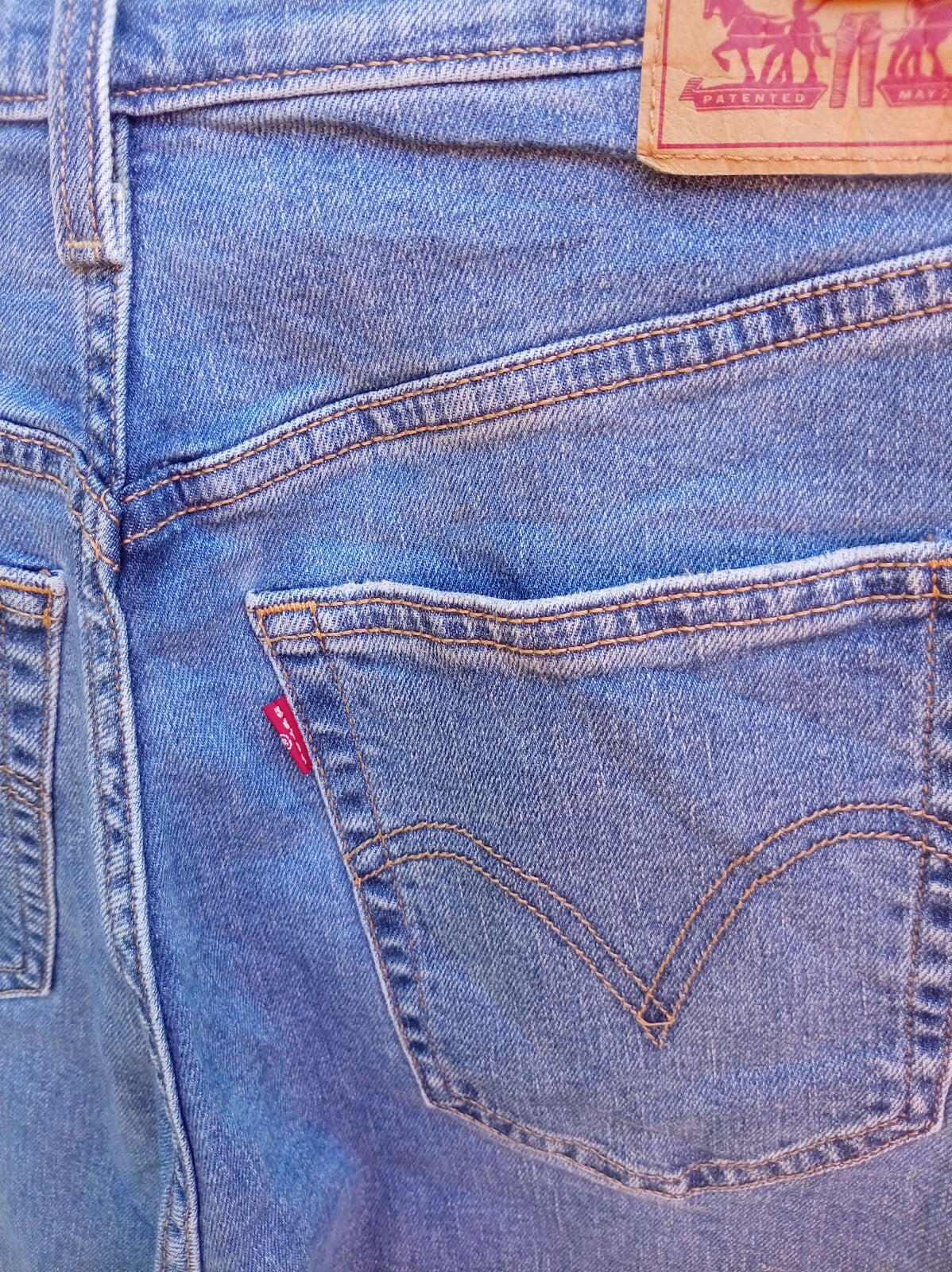 Levi's Ribcage Waist Straight Leg Blue Denim Jeans W30 L27