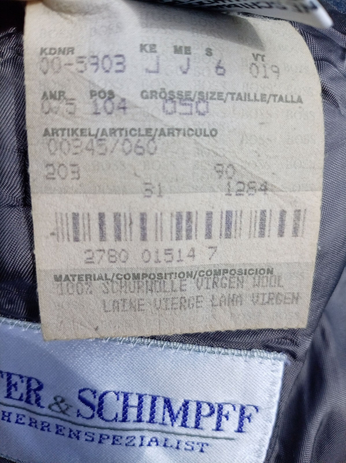 Vintage Hugo Boss Jacket 40R Blue Vitale Barberis Canonico Super 110s Wool