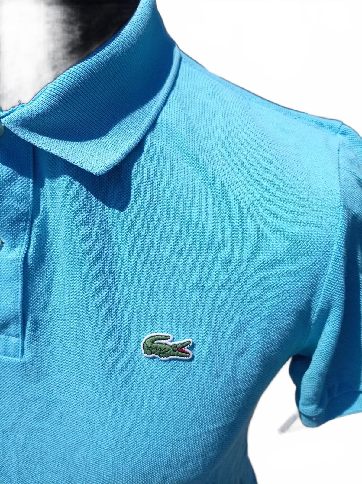 Lacoste Slim Fit Light Blue Polo Shirt US M FR 4 Beautiful Colour
