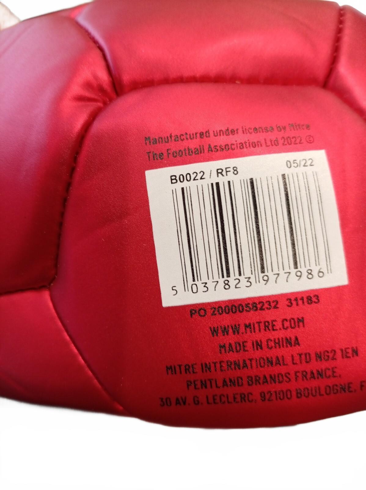 England FA Official Mitre Soft Footballs Pair Licensed 2022 Red/White Unused