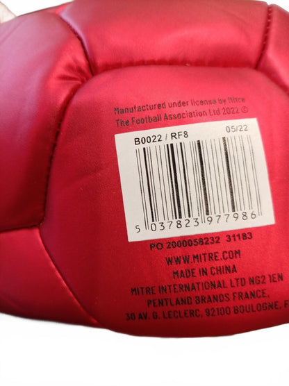 England FA Official Mitre Soft Footballs Pair Licensed 2022 Red/White Unused
