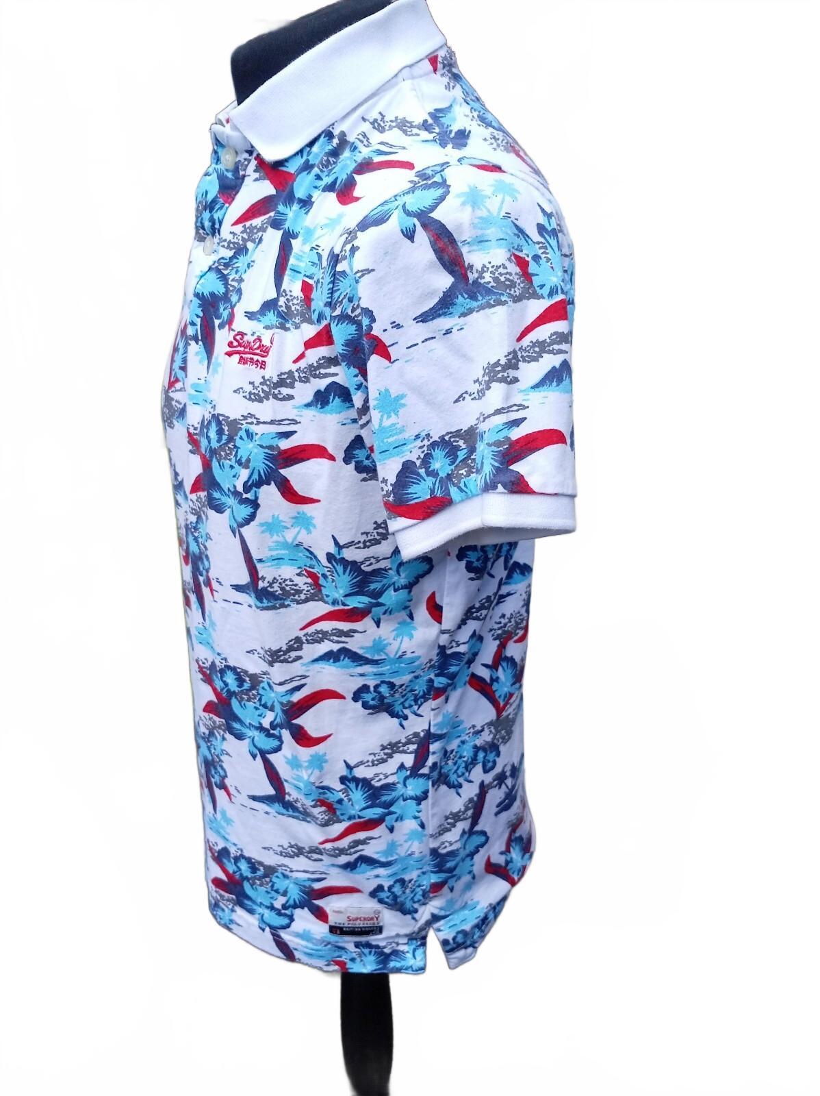 Superdry Super Sunrise Polo Shirt XL - 22" Pit to Pit